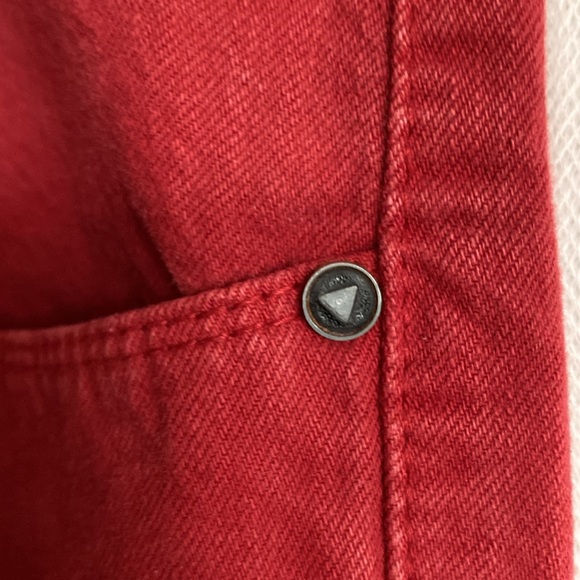 Vintage Guess Women’s button down red jeans! Straight/boots! High rise! Size 36 - Picture 6 of 17